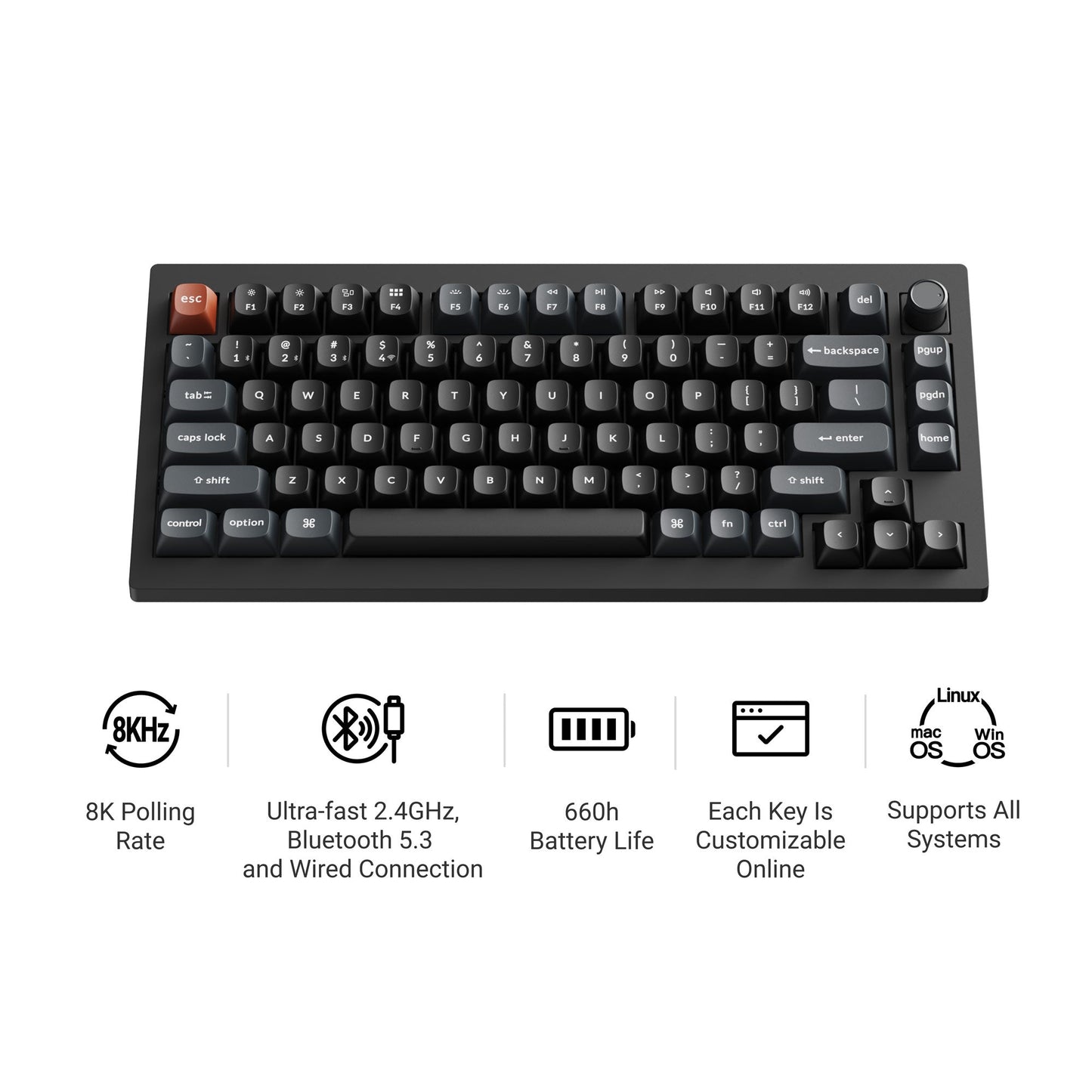 Keychron V1 Ultra 8K Wireless Custom Mechanical Keyboard