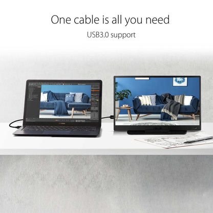 [Clearance/Box Damaged] ASUS MB165B 15.6" WXGA/60/TN10/TH (USB3.0) 1366x768/ZenScreen sleeve