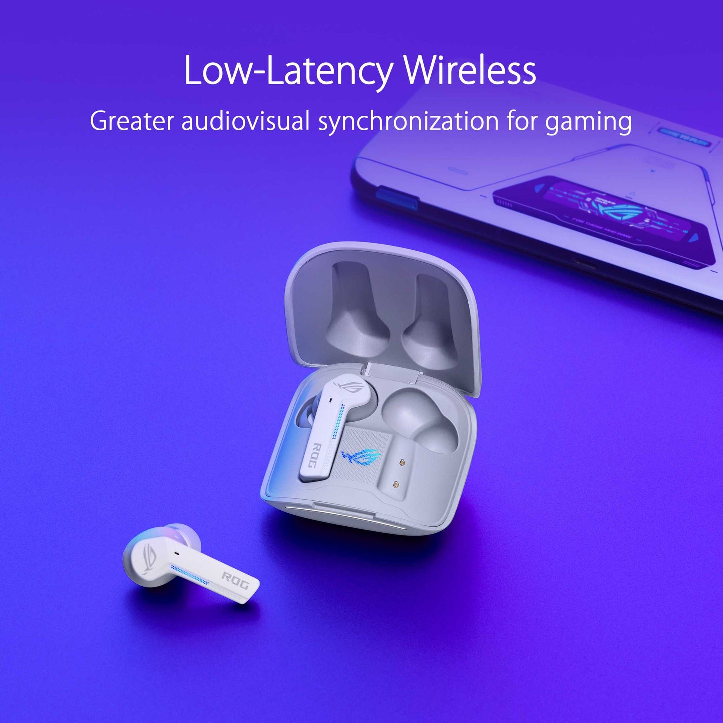 ASUS ROG CETRA True Wireless ANC Gaming Earphones - Moonlight White Edition