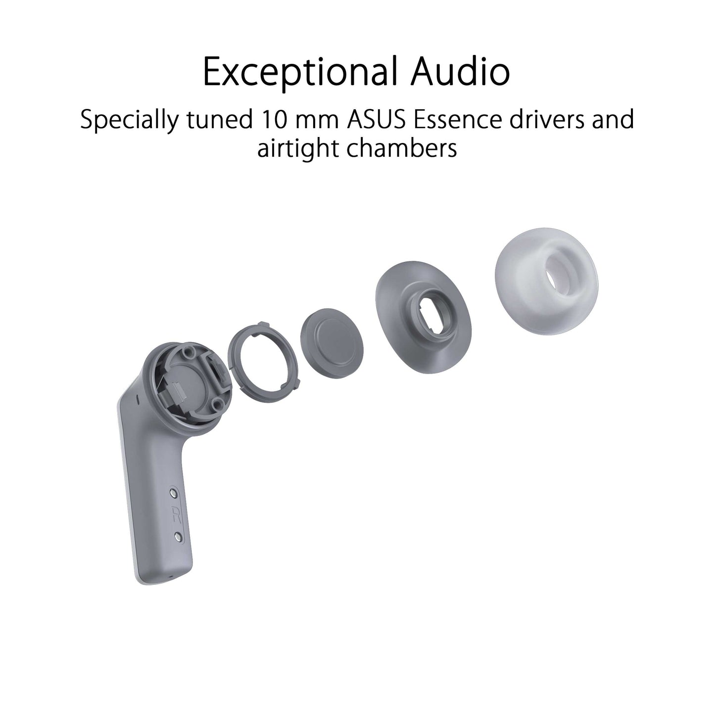 ASUS ROG CETRA True Wireless ANC Gaming Earphones - Moonlight White Edition