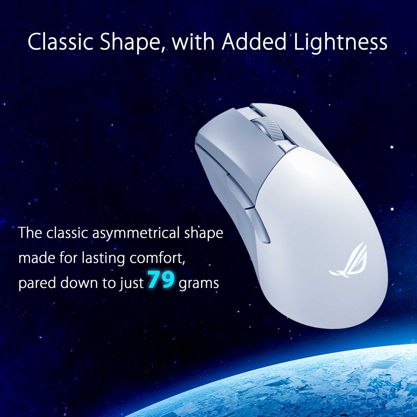 ASUS ROG GLADIUS III WL AIMPOINT Wireless Gaming Mouse - Moonlight White