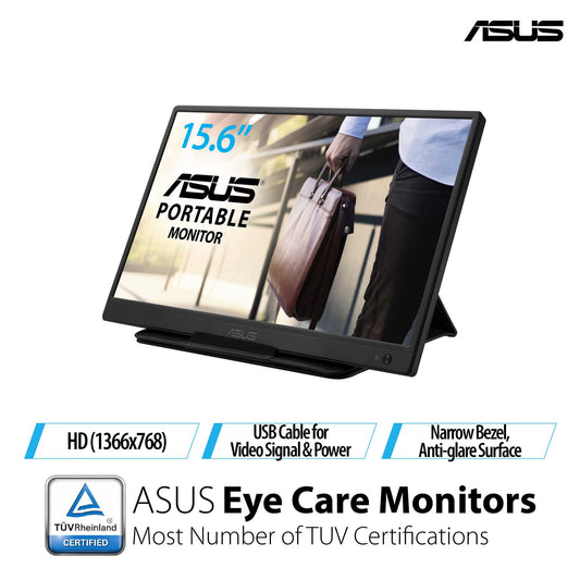 [Clearance/Box Damaged] ASUS MB165B 15.6" WXGA/60/TN10/TH (USB3.0) 1366x768/ZenScreen sleeve