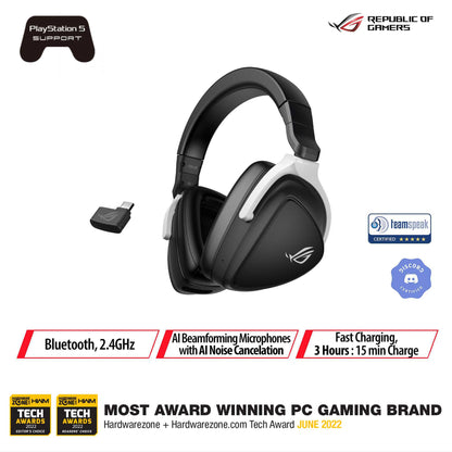 ASUS ROG DELTA S WL AI-Powered Noise-cancelling Wireless Gaming Headset