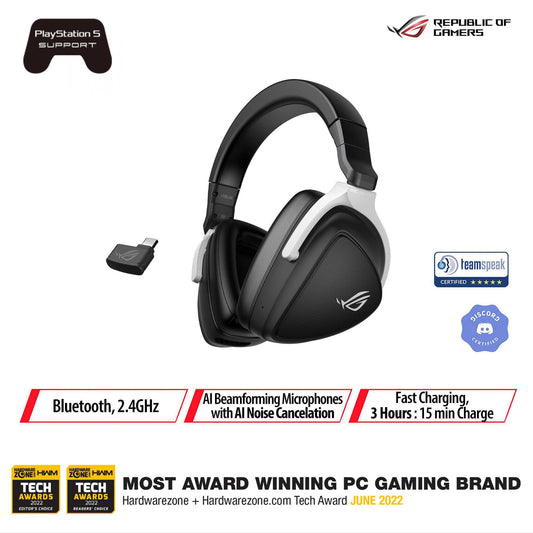 ASUS ROG DELTA S WL AI-Powered Noise-cancelling Wireless Gaming Headset