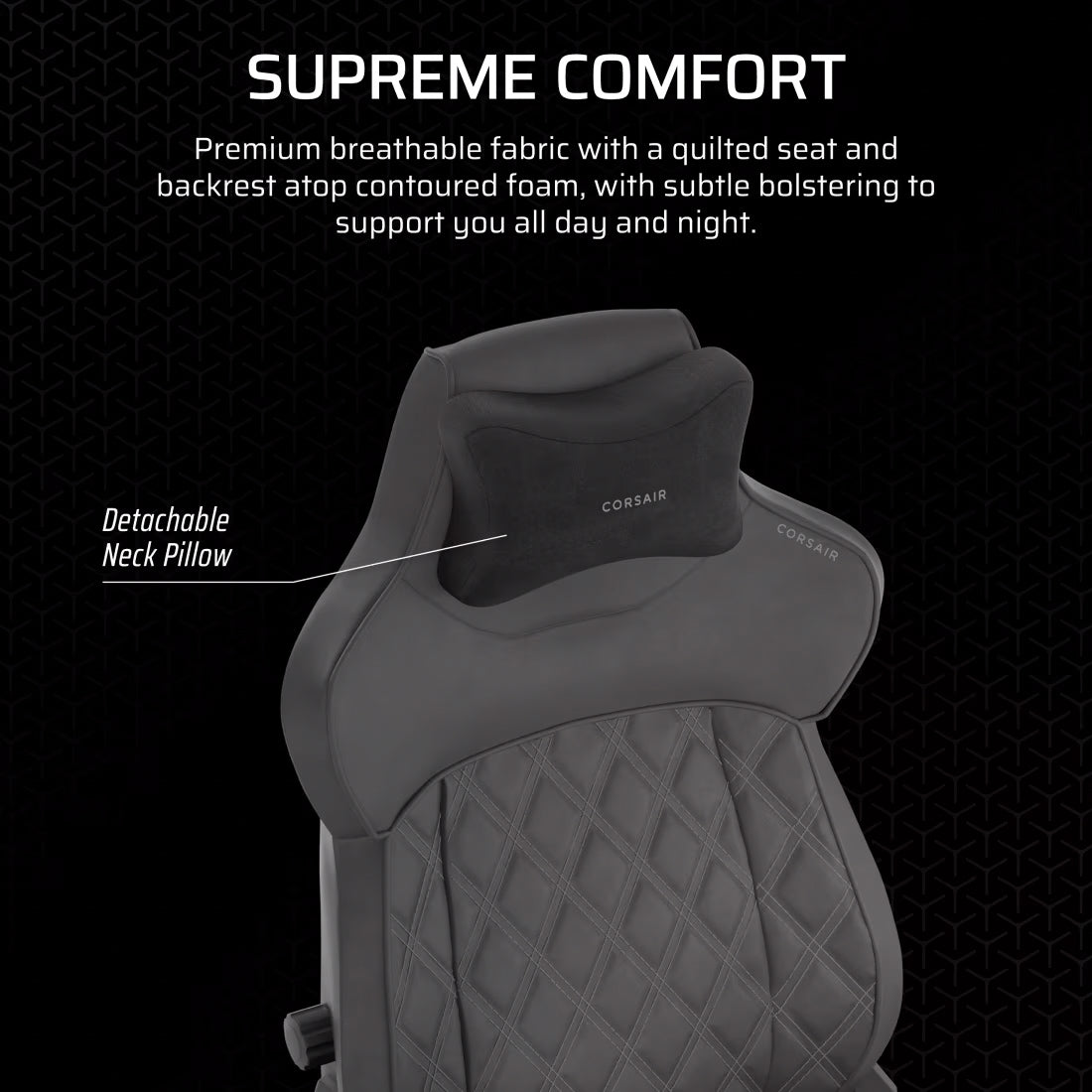 CORSAIR TC500 LUXE Gaming Chair -  Shadow / Frost / Sherwood