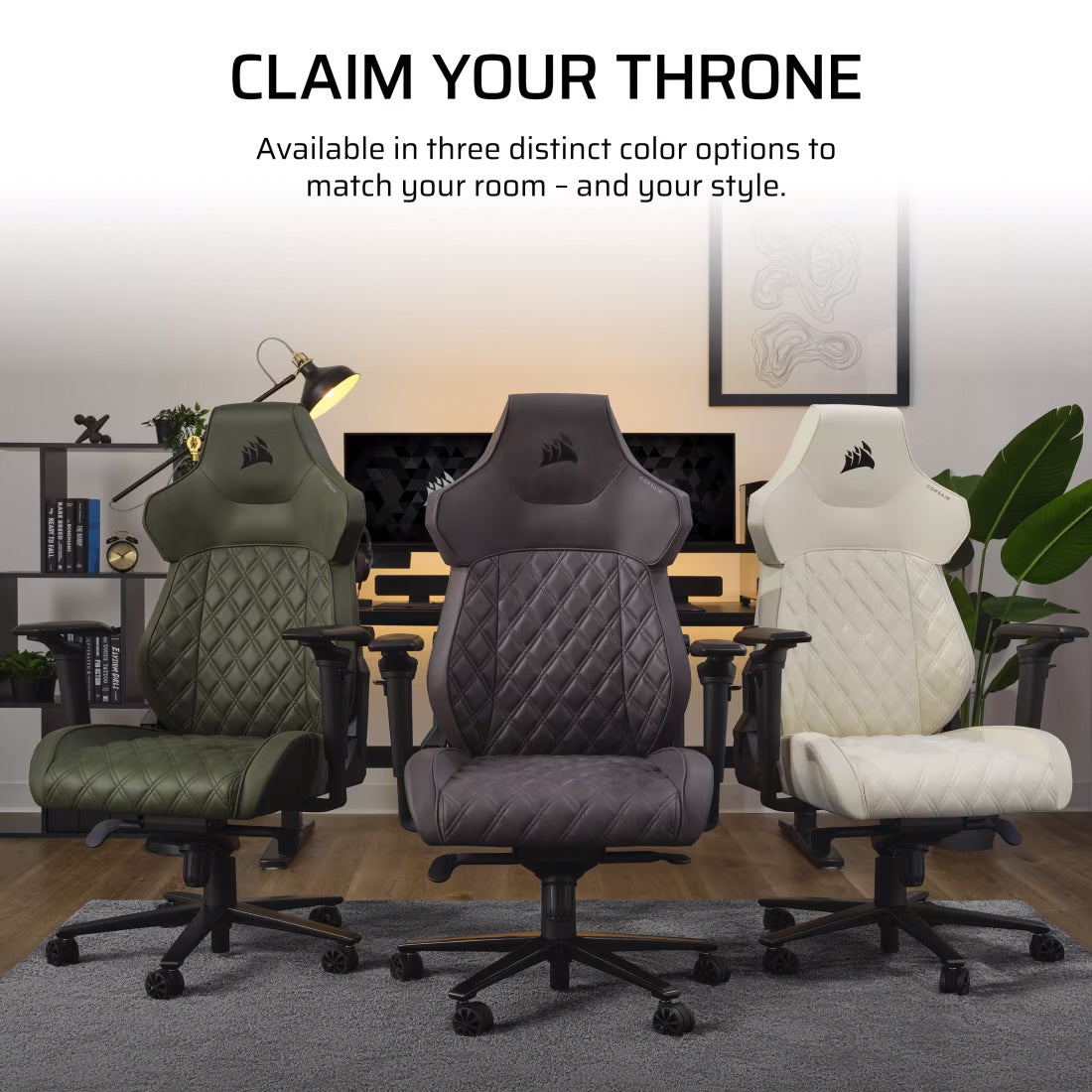 CORSAIR TC500 LUXE Gaming Chair -  Shadow / Frost / Sherwood