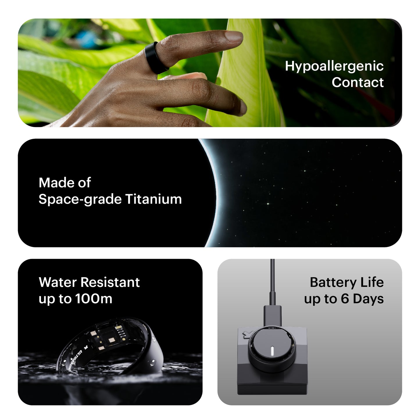 Ultrahuman Ring AIR - Aster Black