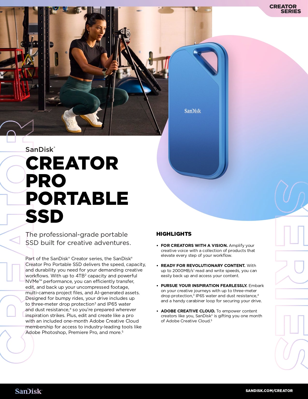 SanDisk® Creator Pro Portable SSD [1TB/2TB/4TB]