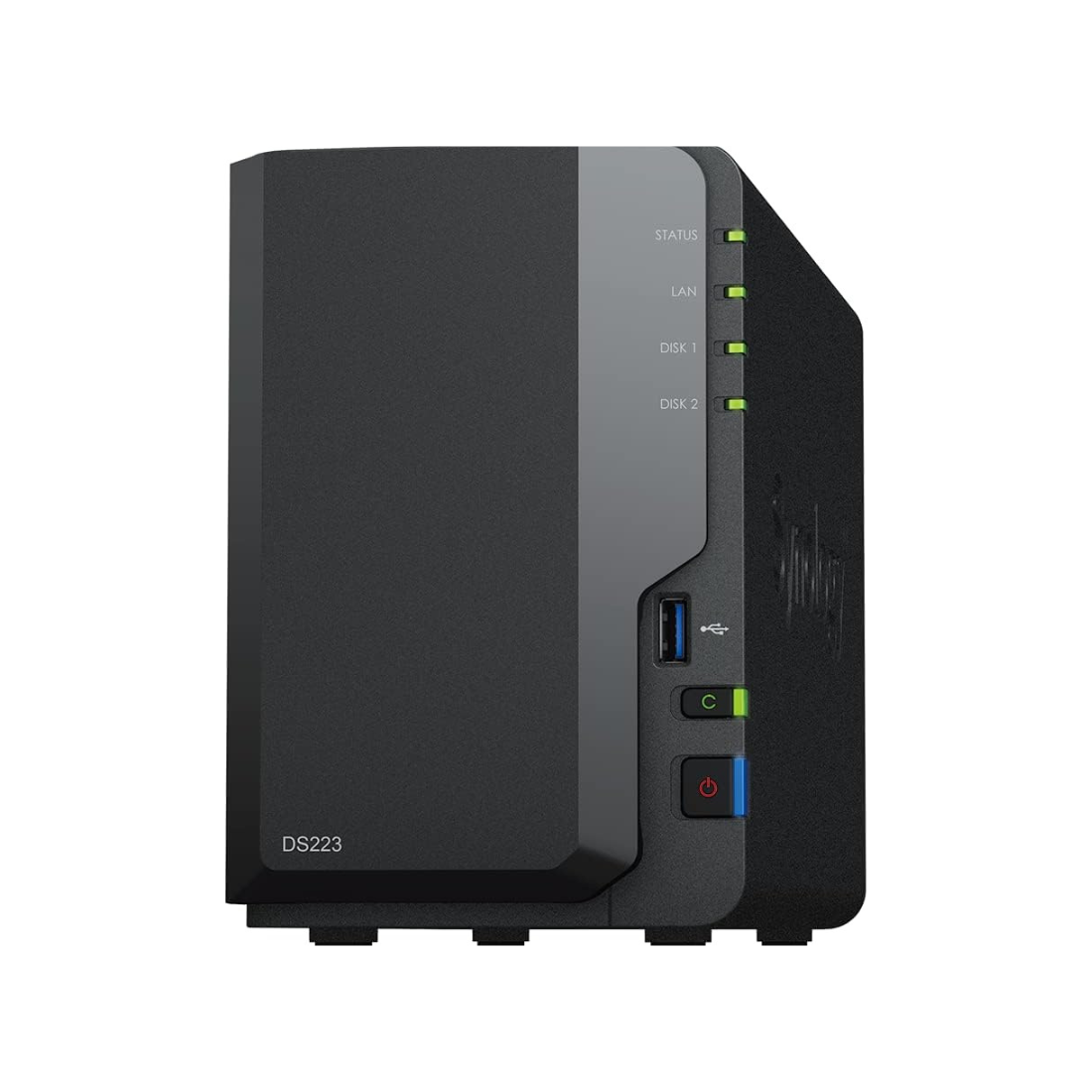 Synology 2-bay DiskStation , Realtek RTD1619B quad-core processor ,2GB DDR4 (non-upgradable)
