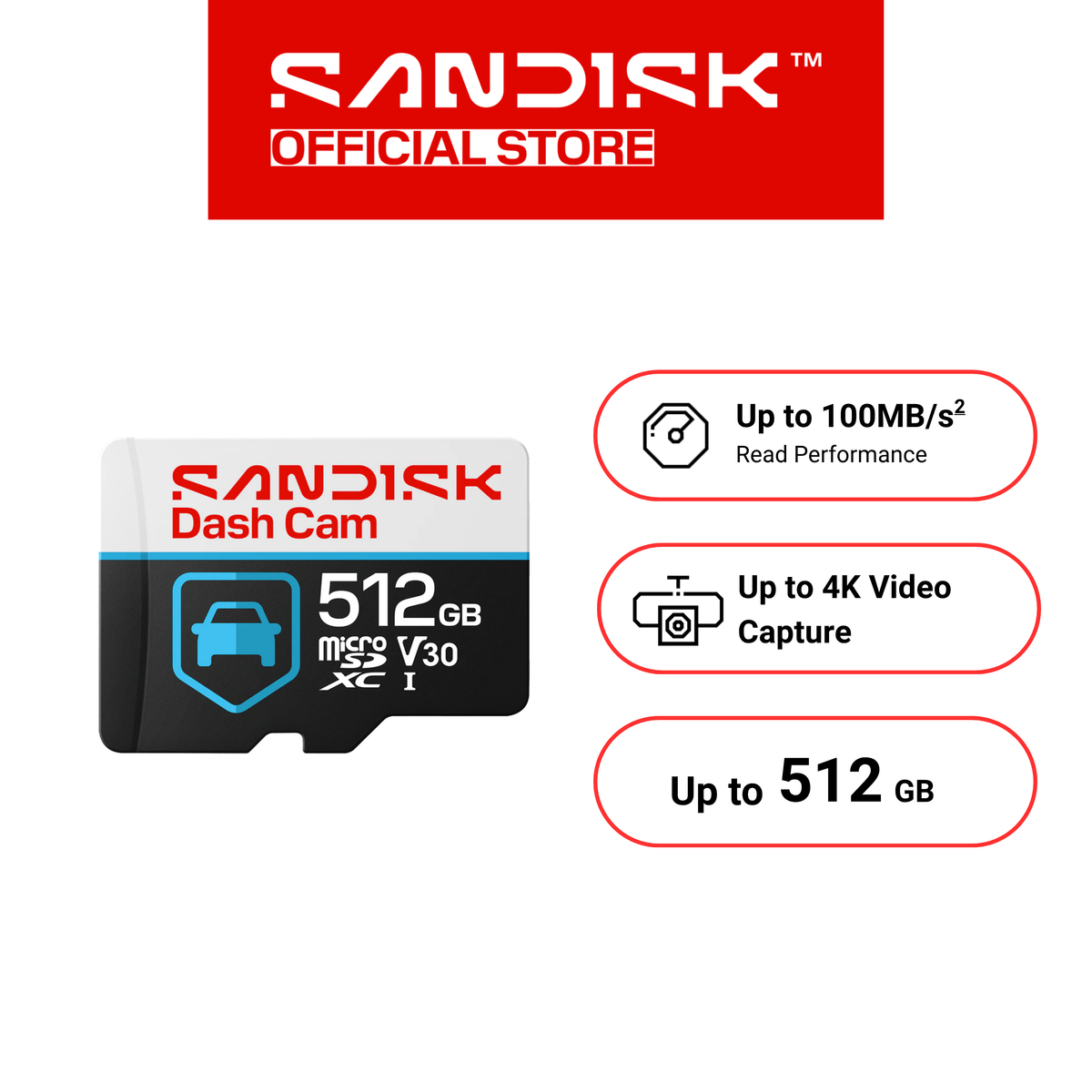 SANDISK High Endurance microSDXC Dash Cam Card
